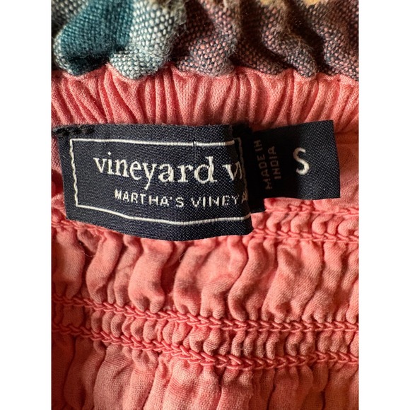 Vineyard Vines Womens Linen Plaid Smocked Midi Dress Multi Color Size S - Picture 4 of 5